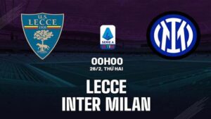 Lecce vs Inter Milan (00h00 ngày 26/2): Thêm 3 điểm cho Nerazzurri ,  nghiêng hẳn về phía đội khách, sẽ không bất ngờ nếu thầy trò Simone Inzaghi có thêm 3 điểm để củng cố ngôi đầu ở Serie A. Hãy đến FUN88 thể thao trực tuyến để biết thêm thông tin nhé .