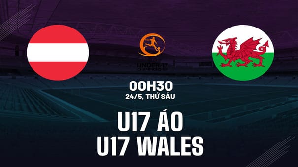 Nhận định bóng đá U17 Áo vs U17 Wales 0h30 ngày 24/5 (VCK U17 châu Âu 2024). Hãy đến FUN88 thể thao trực tuyến để biết thêm thông tin.