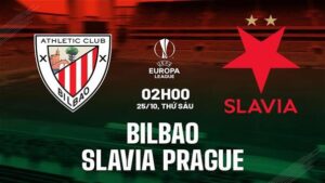 Nhận định Athletic Bilbao vs Slavia Praha (02h00 ngày 25/10): Tiến vào top 8. Hãy đến FUN88 thể thao trực tuyến.