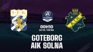 Nhận định Goteborg vs AIK Solna 0h10 ngày 22/10 (VĐQG Thụy Điển 2024). Hãy đến FUN88 thể thao trực tuyến.