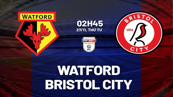 Nhận định Watford vs Bristol City 2h45 ngày 27/11 (Hạng nhất Anh 2024/25). Hãy đến FUN88 thể thao trực tuyến.